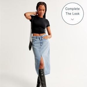 Abercrombie: Denim Midi Skirt
